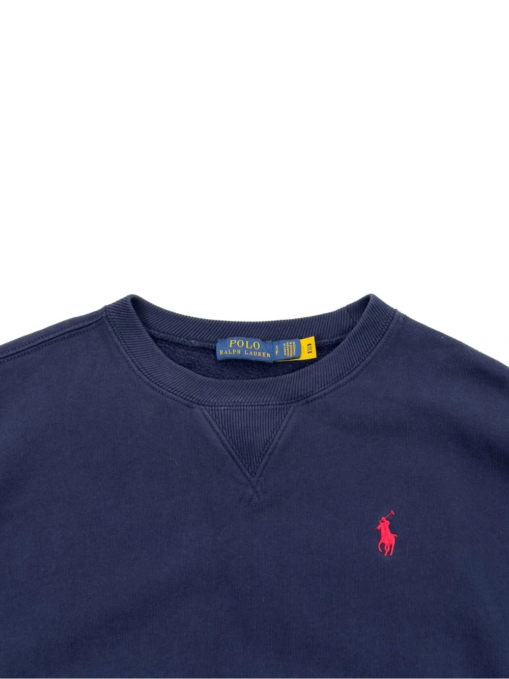 Polo Ralph Lauren Pullover Sweatshirt Men’s S Navy Fleece Crewneck Red Pony Logo